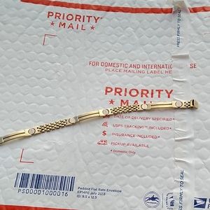 14kt gold and white gold bracelet